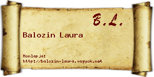 Balozin Laura névjegykártya